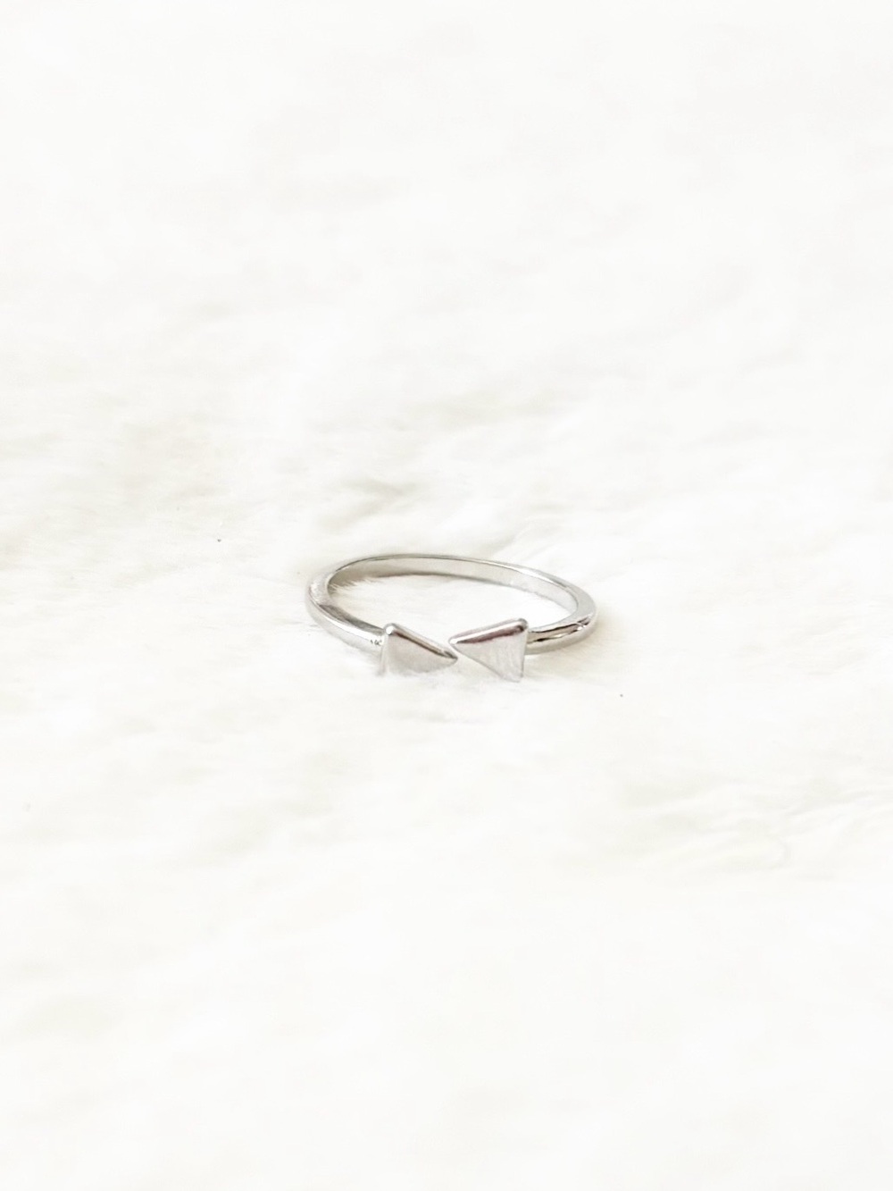 5/$15 🩷 MUST BUNDLE Minimalist Silver Triangle Open Ring